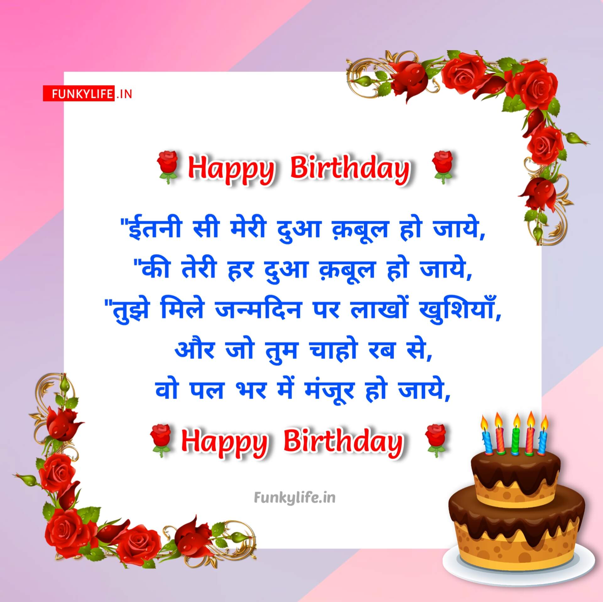 Happy Birthday Wishes in Hindi with Images