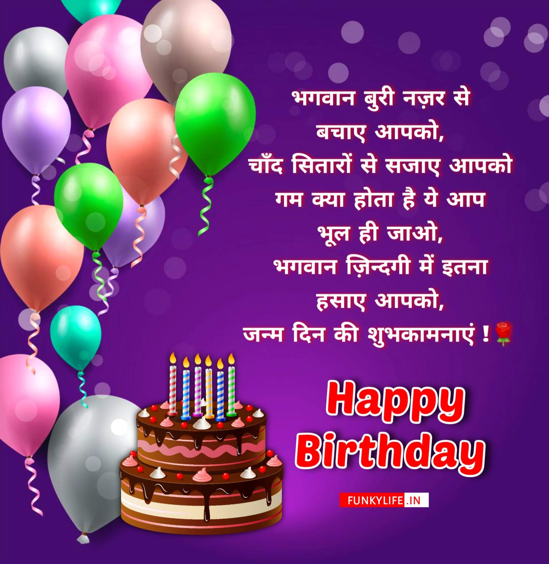 Happy Birthday Wishes in Hindi