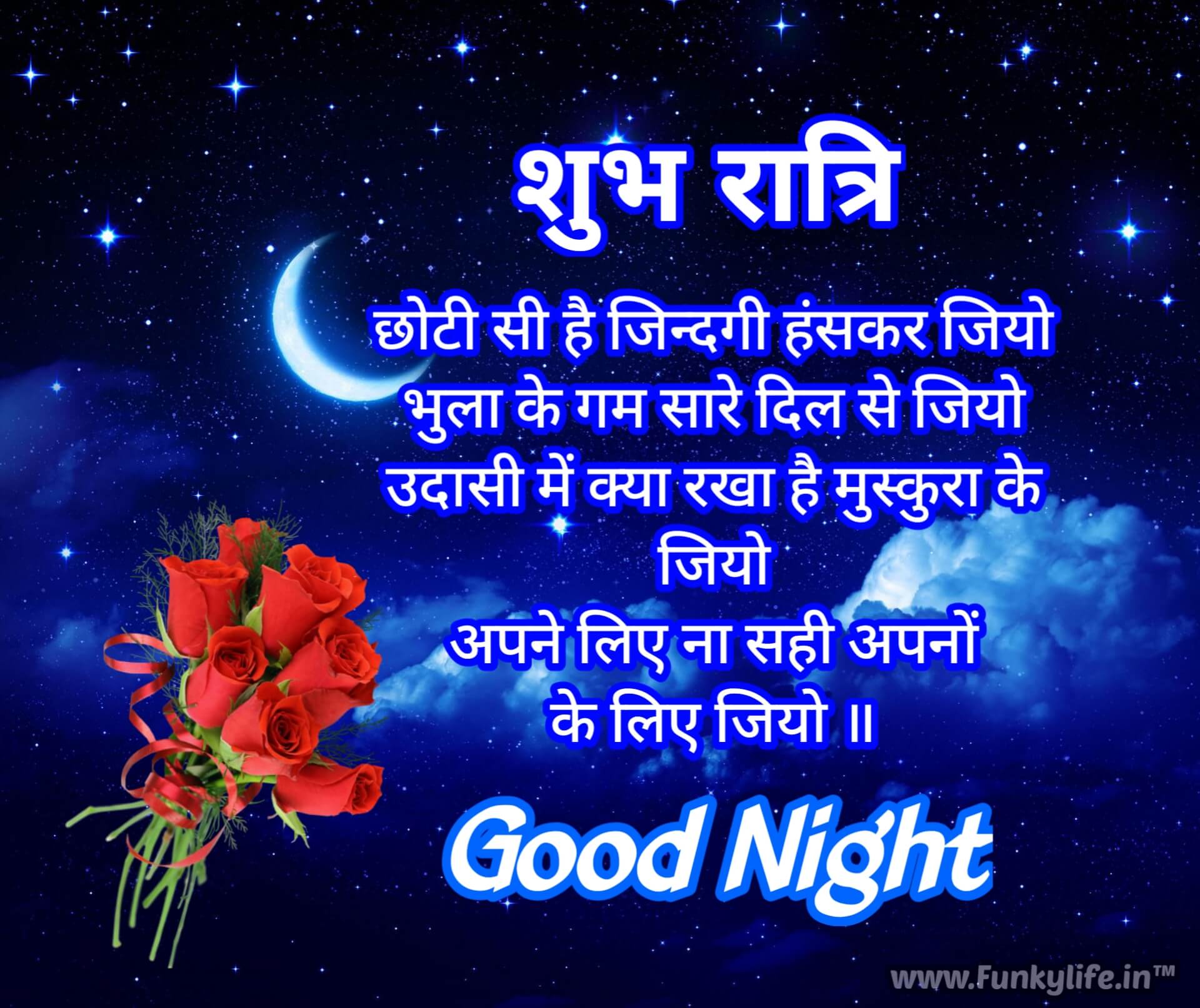 Good Night Shayari In Hindi Funkylife #1