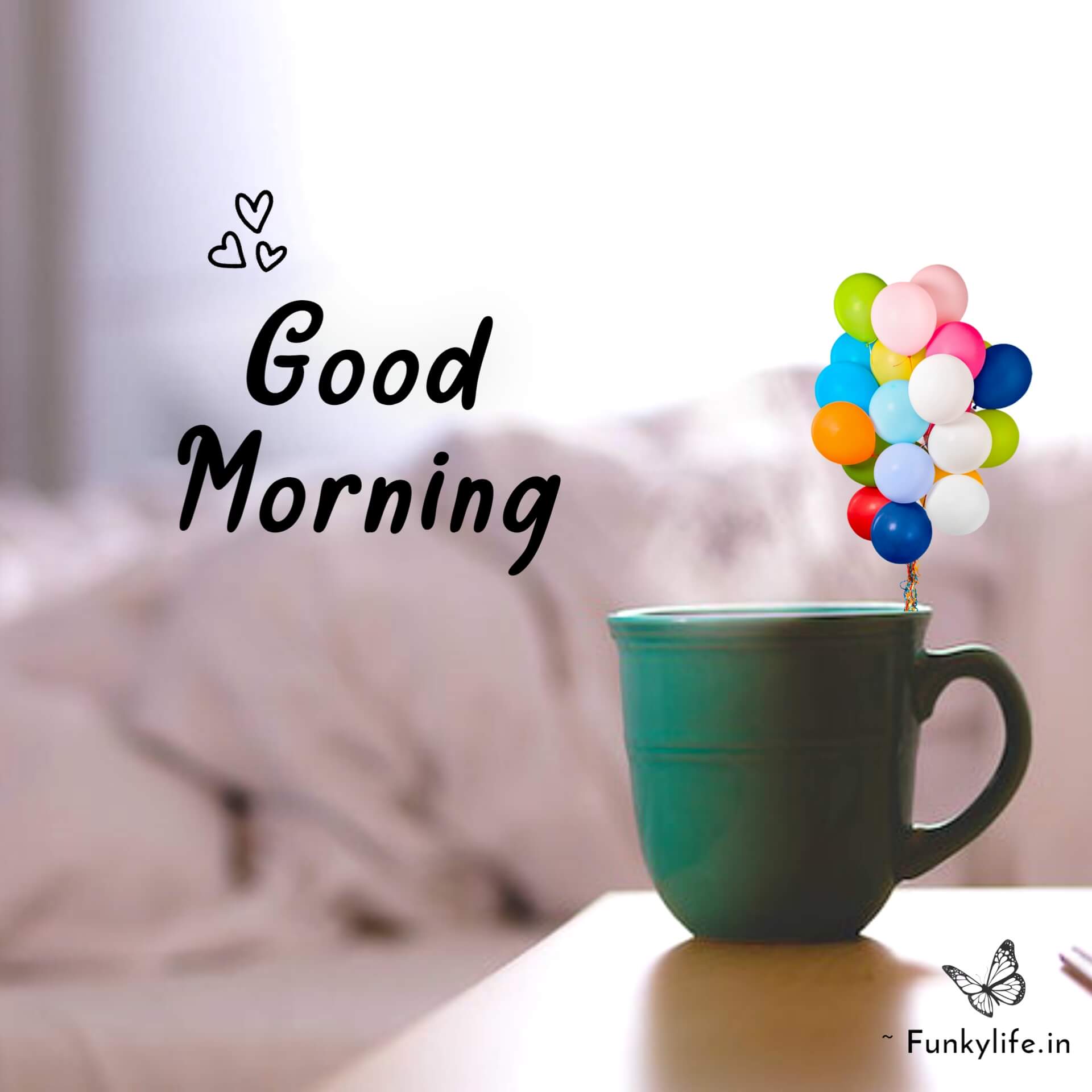 Good Morning Colorful balloons Pic