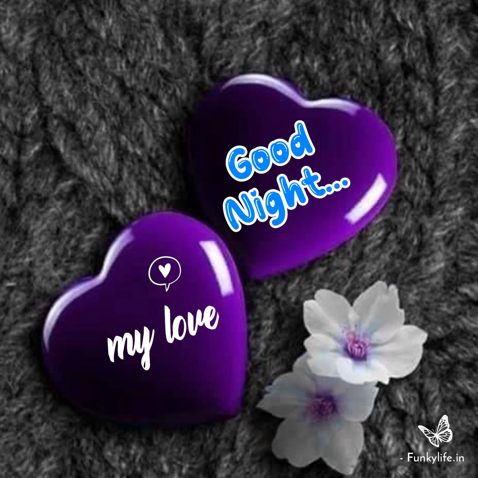 good night my love heart photo