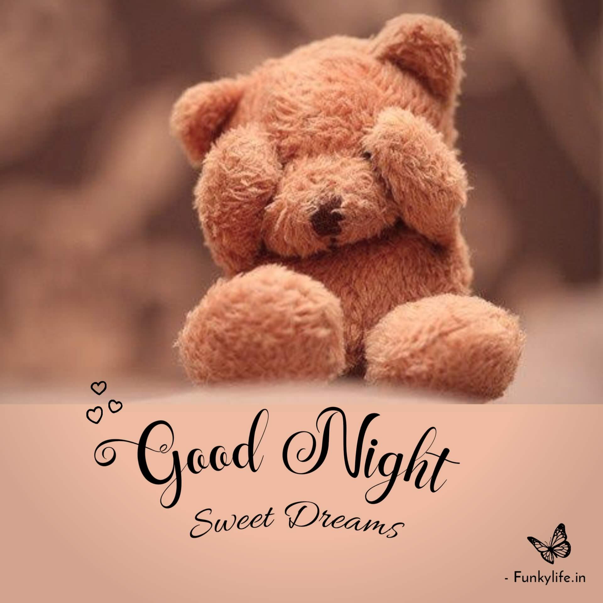 Good Night with teddy bear images