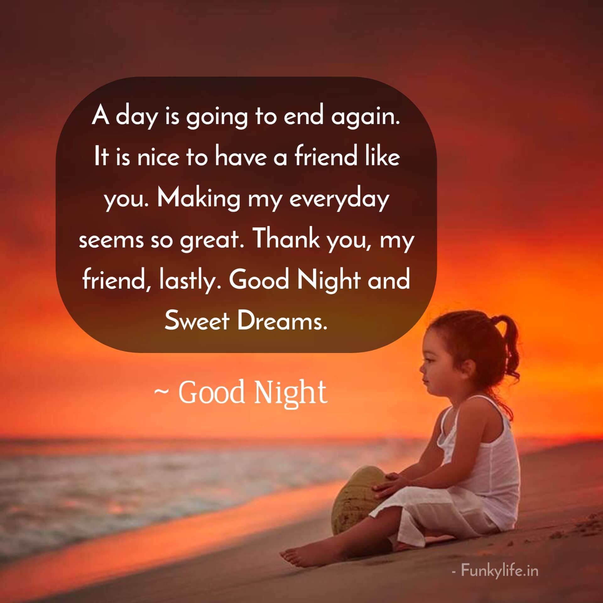 good night messages for friends in english