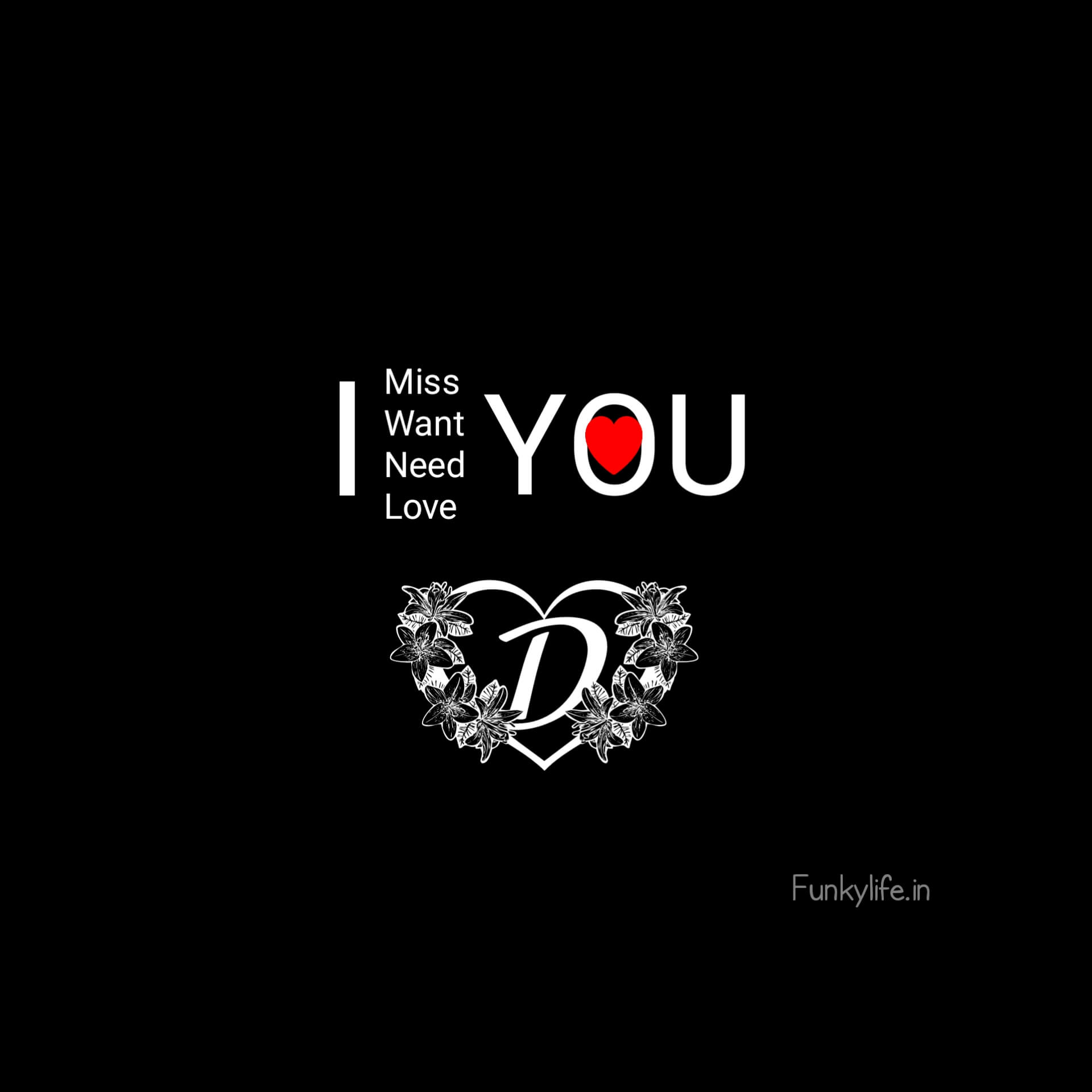 D Letter Love WhatsApp DP