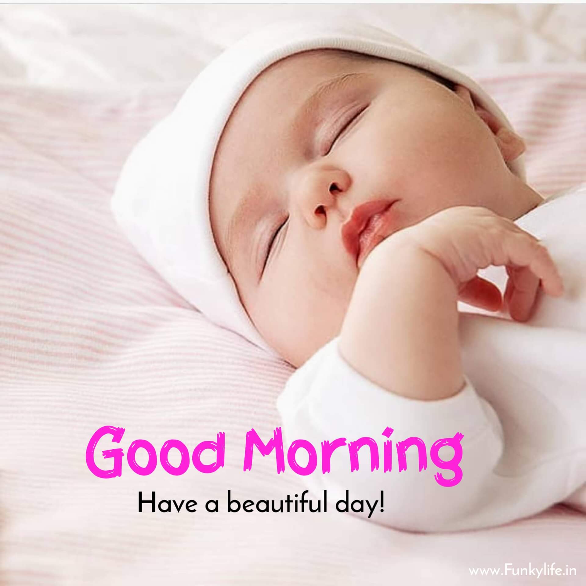Cute baby good morning pic