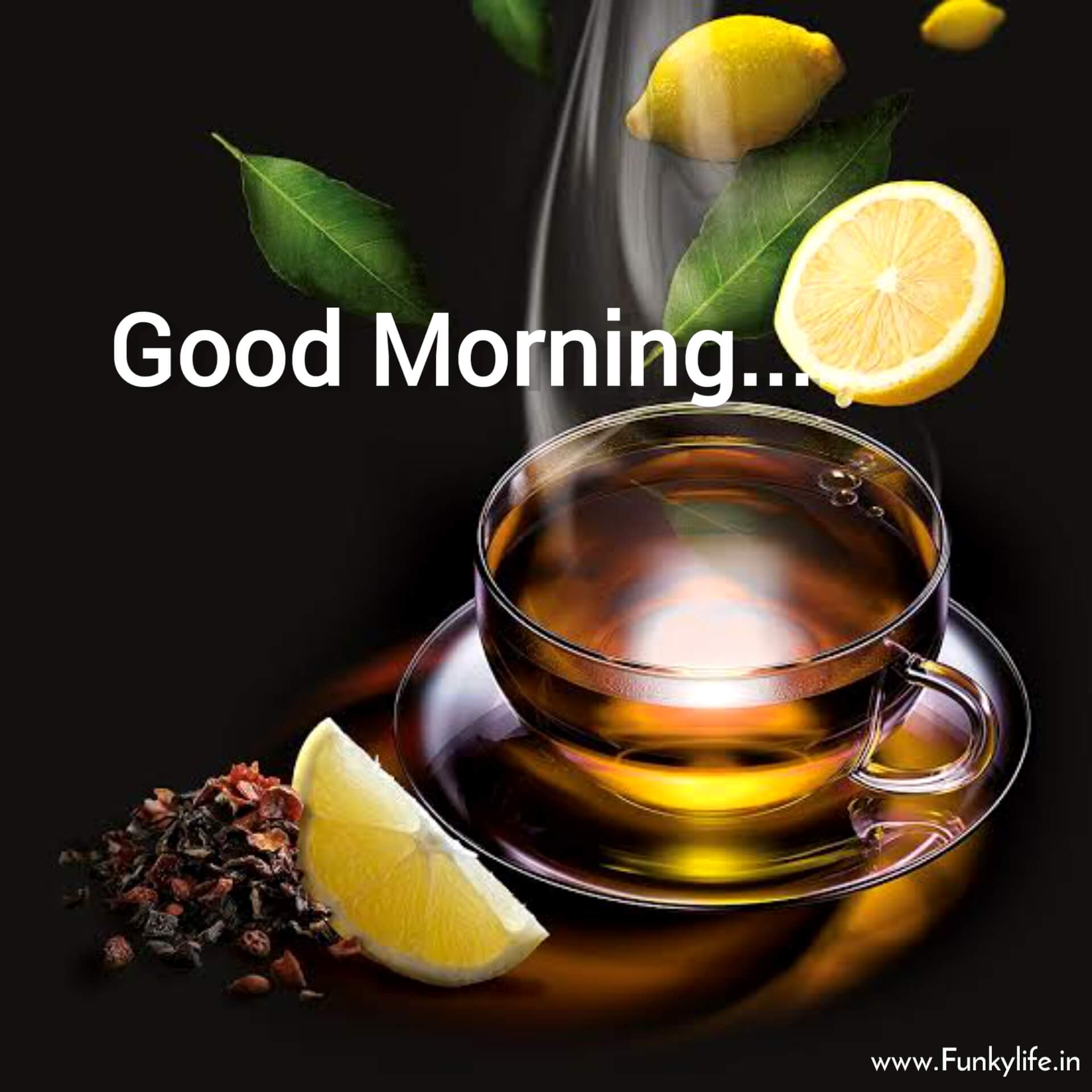 Lemon Tea Good Morning Image