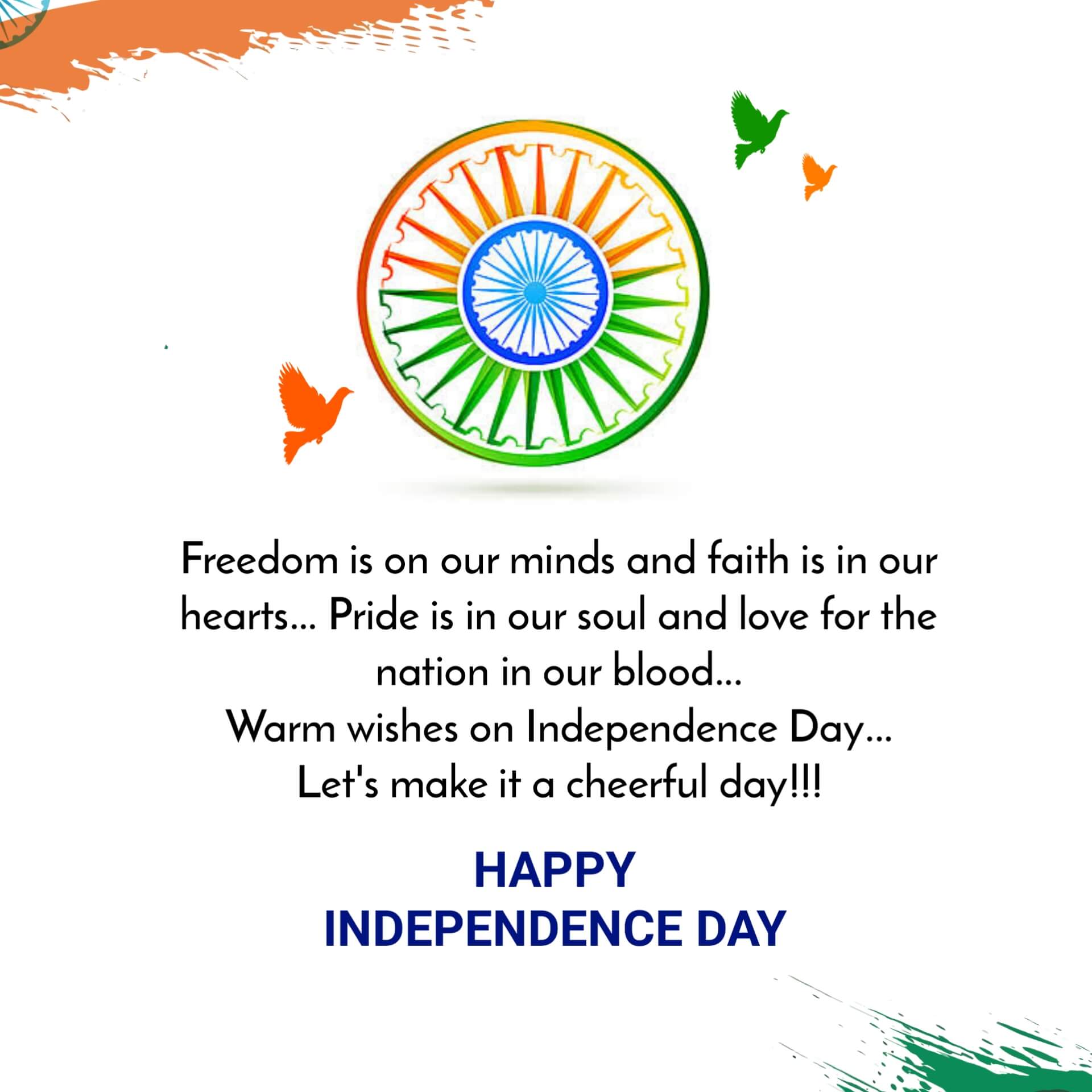 India Independence Day Image with Quotes