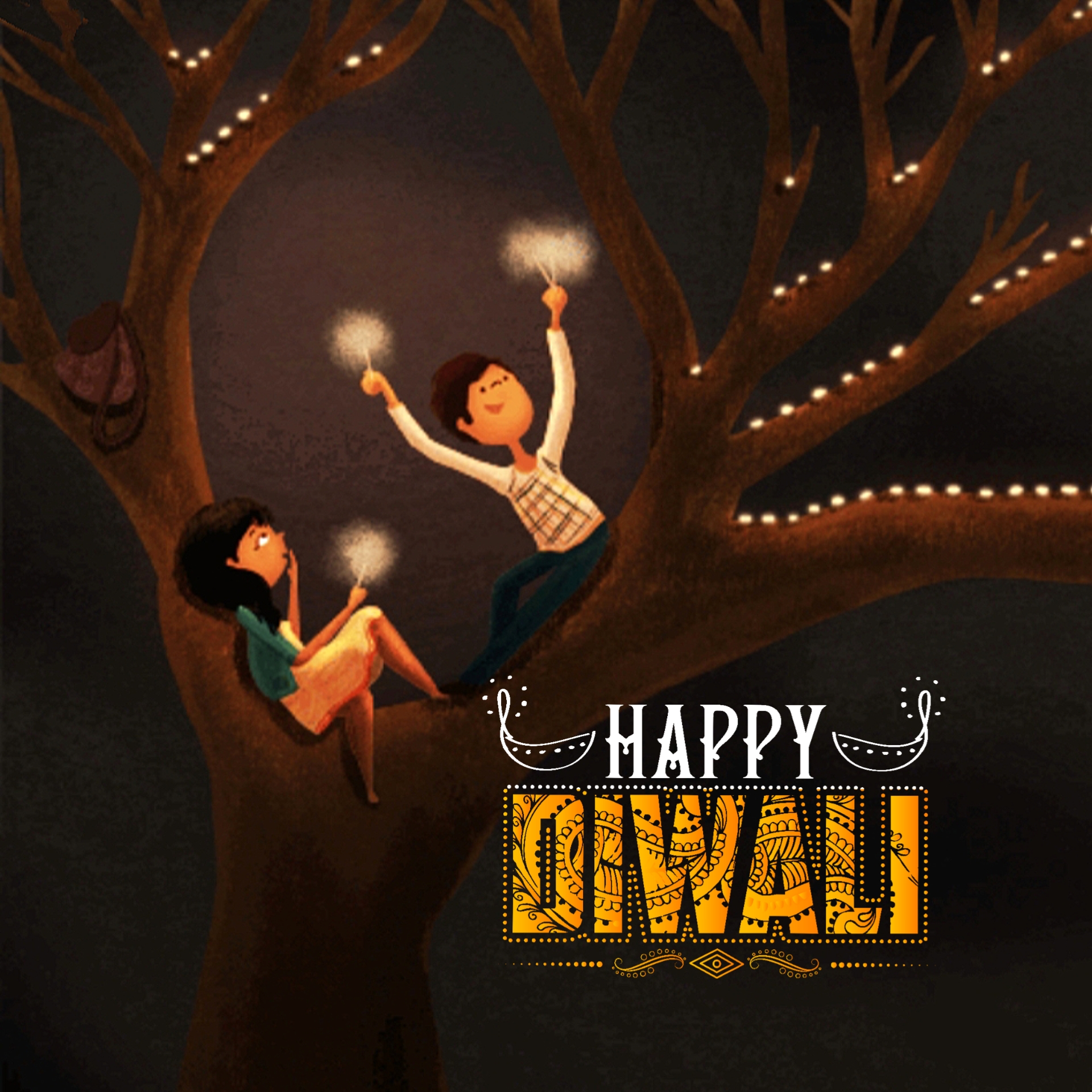 Cartoon Happy Diwali Images
