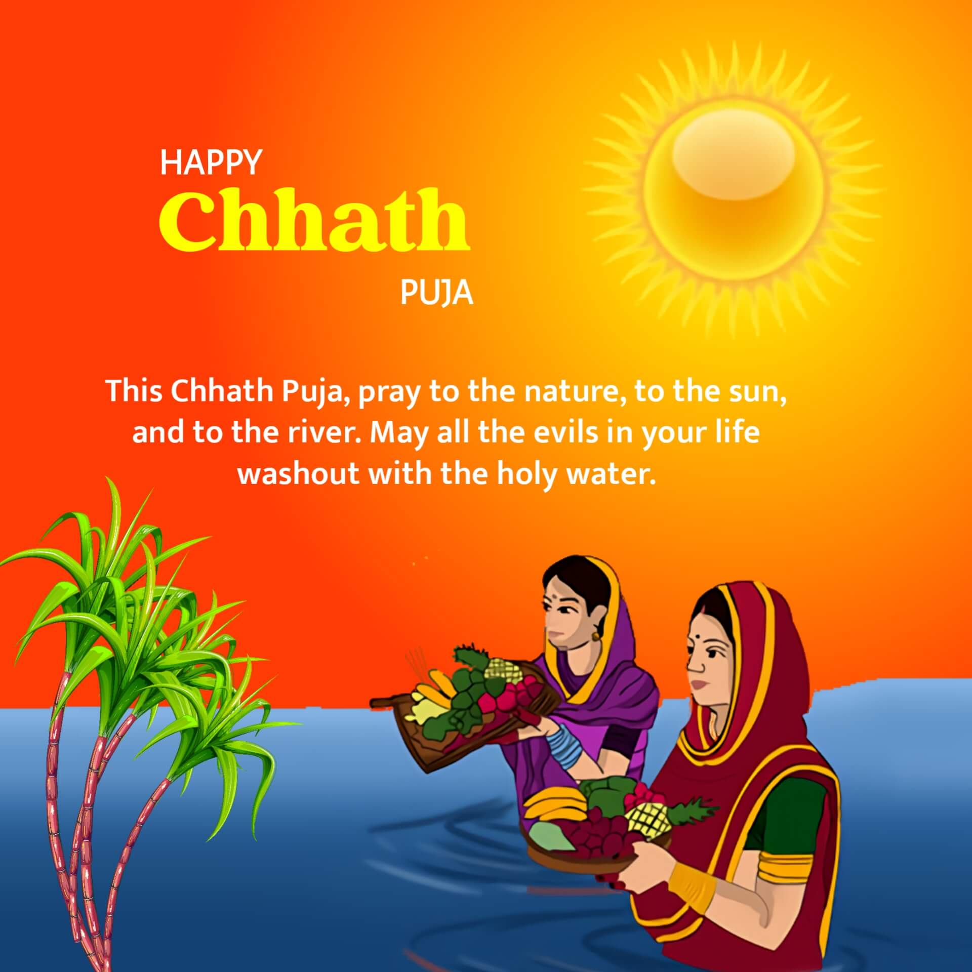 Happy Chhath Puja Wishes Image in English