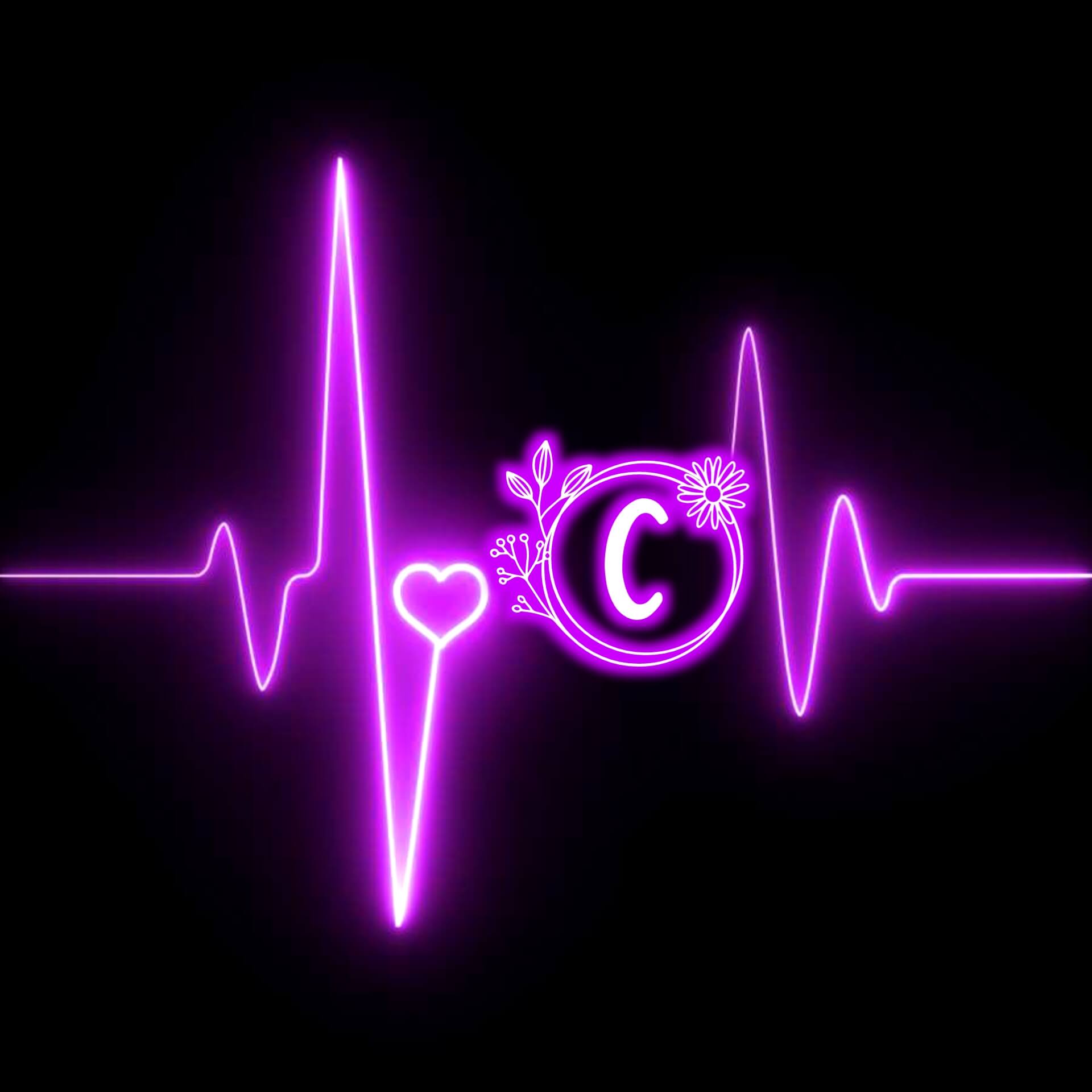 C Letter Heart Beat DP