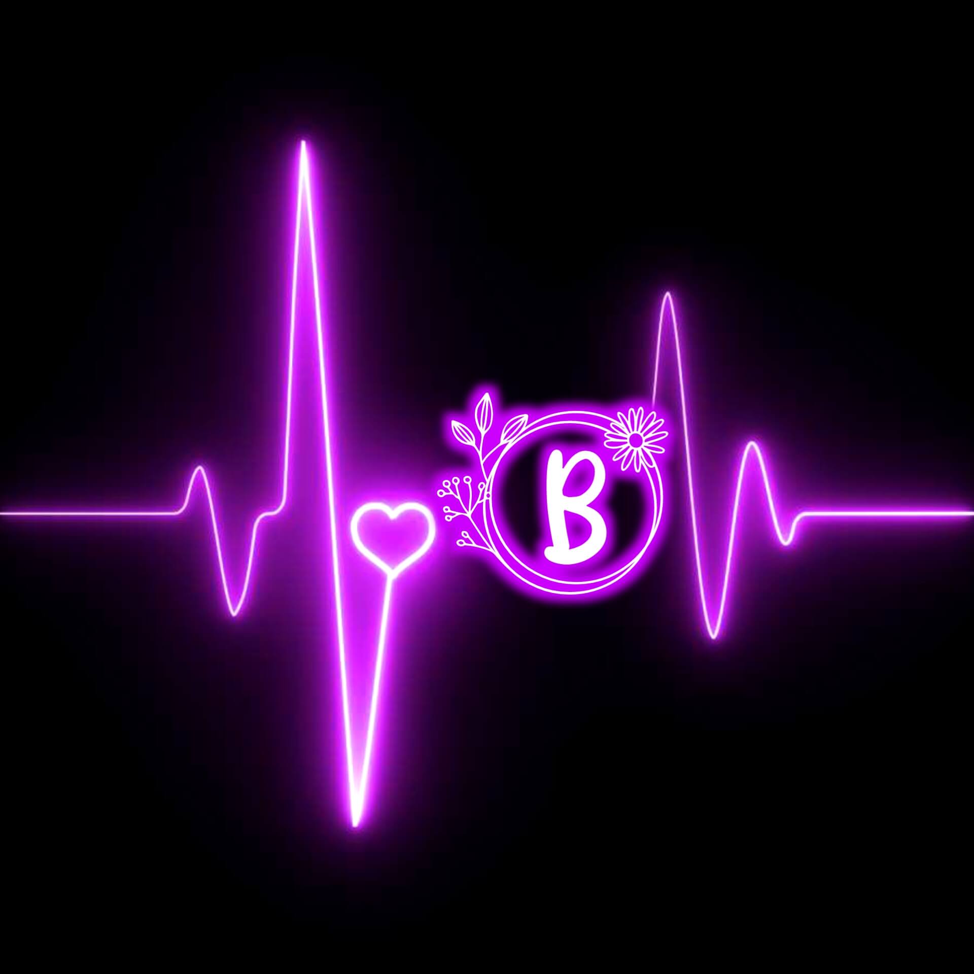 B Letter Heart Beat DP