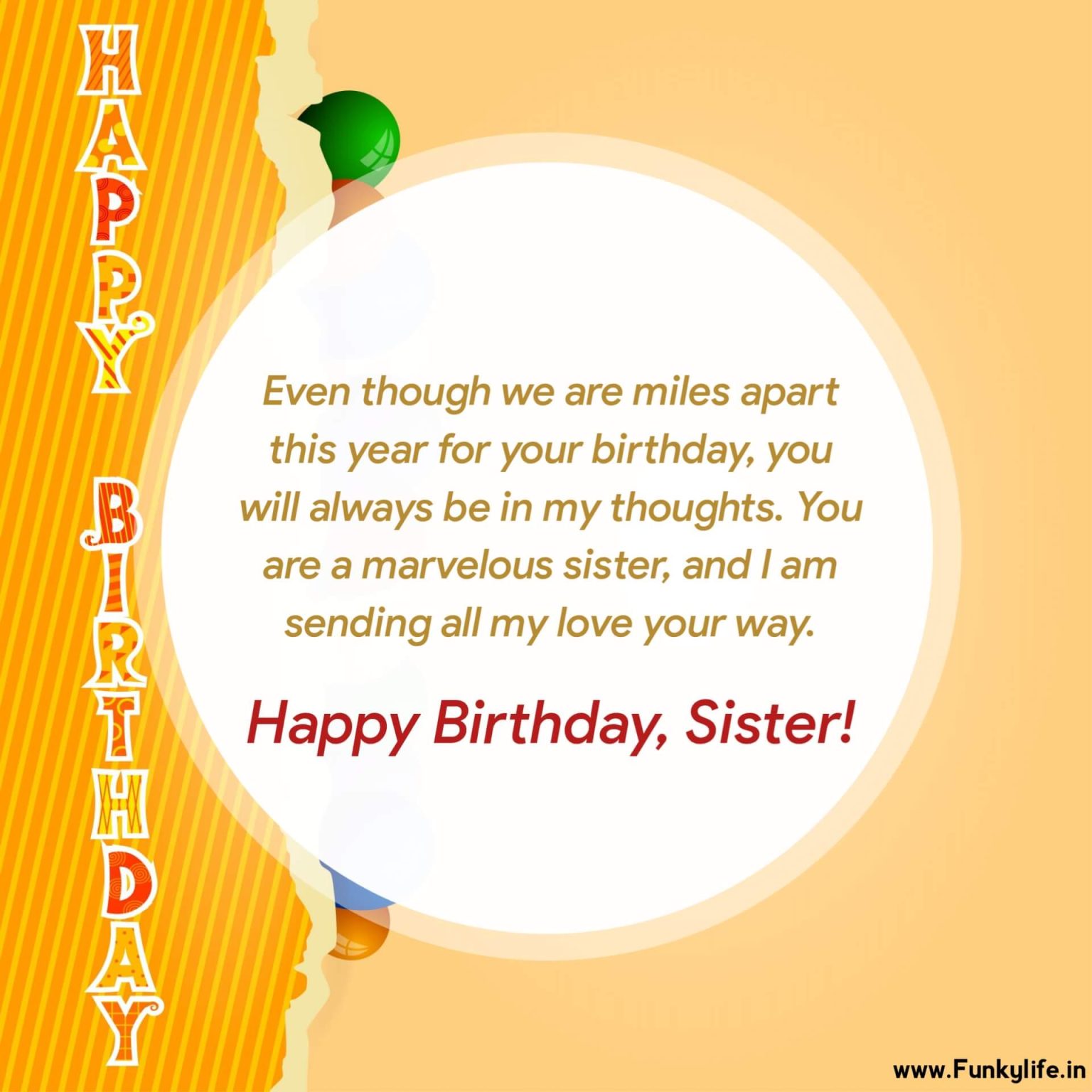 95+ Best Happy Birthday Wishes and Messages for your Sister