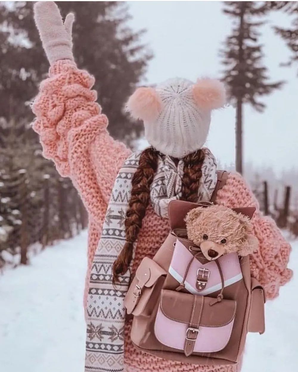 Girl in winter Instagram profile picture