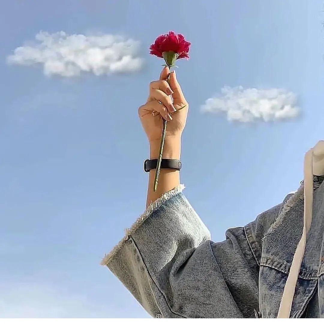 Flower in hand Instagram profile picture