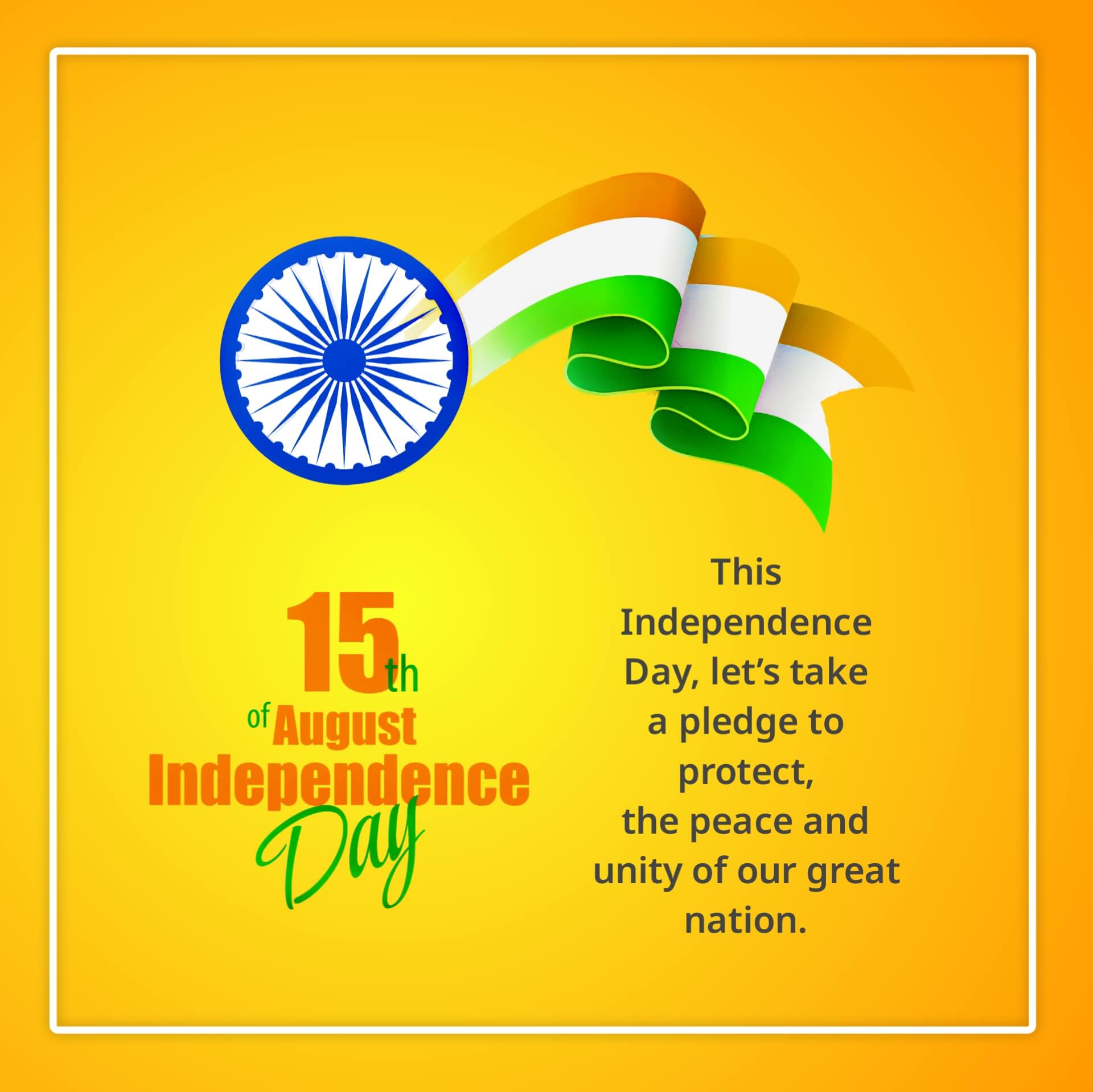 India Independence Day Image with Quotes