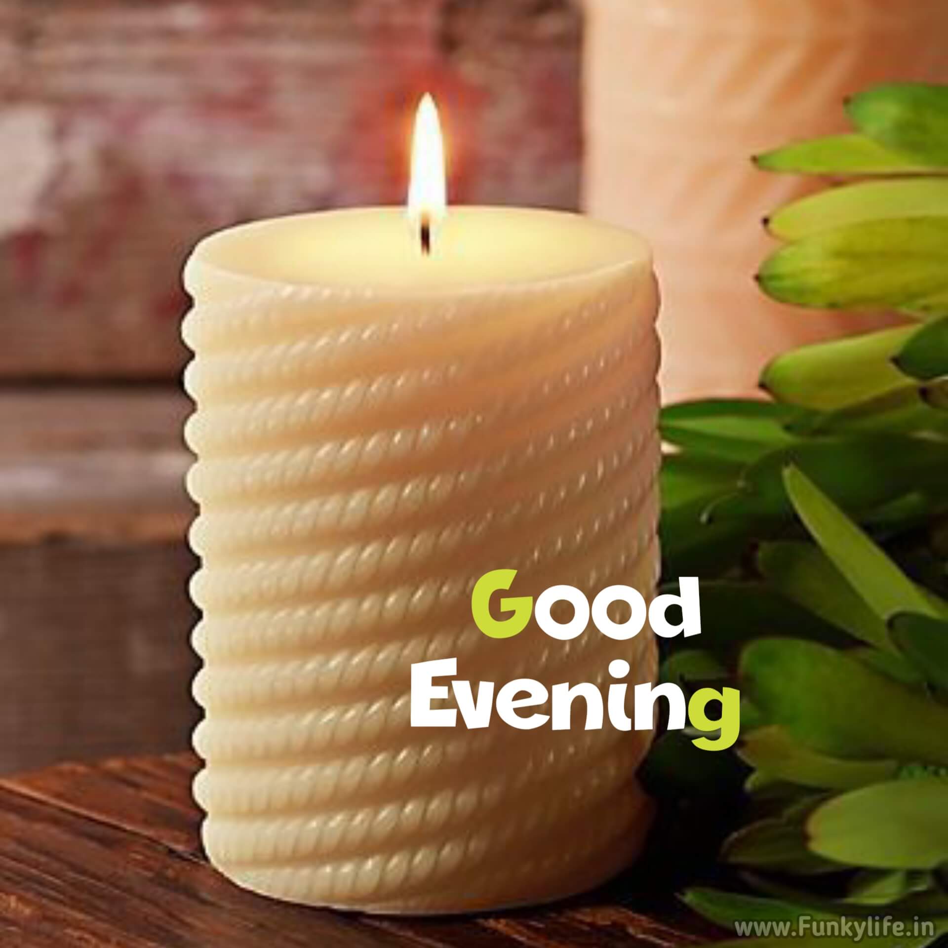 Candle Good Evening Image
