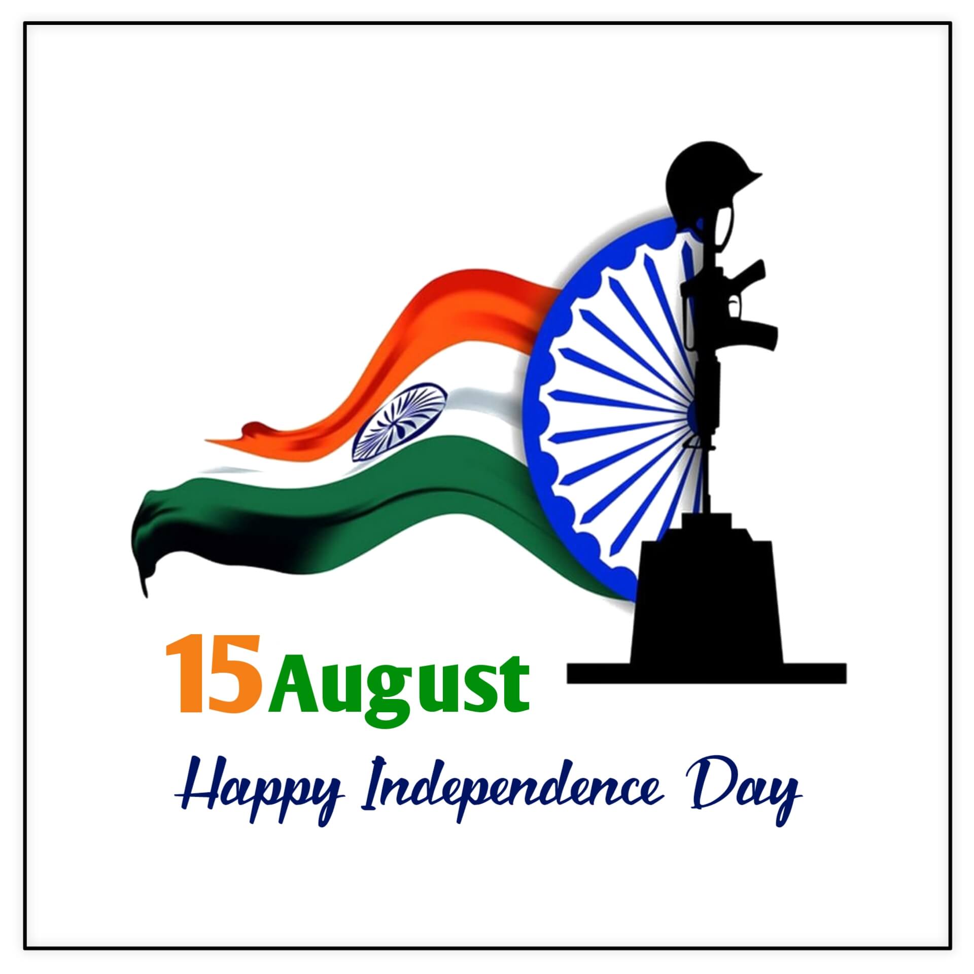 Independence Day Image with White Background