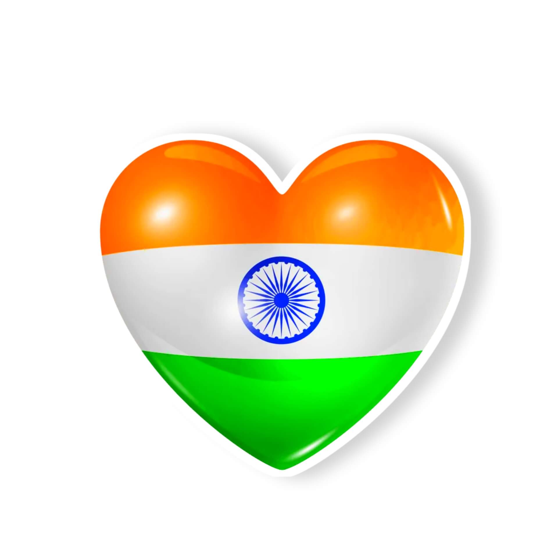 Indian Flag Heart Image