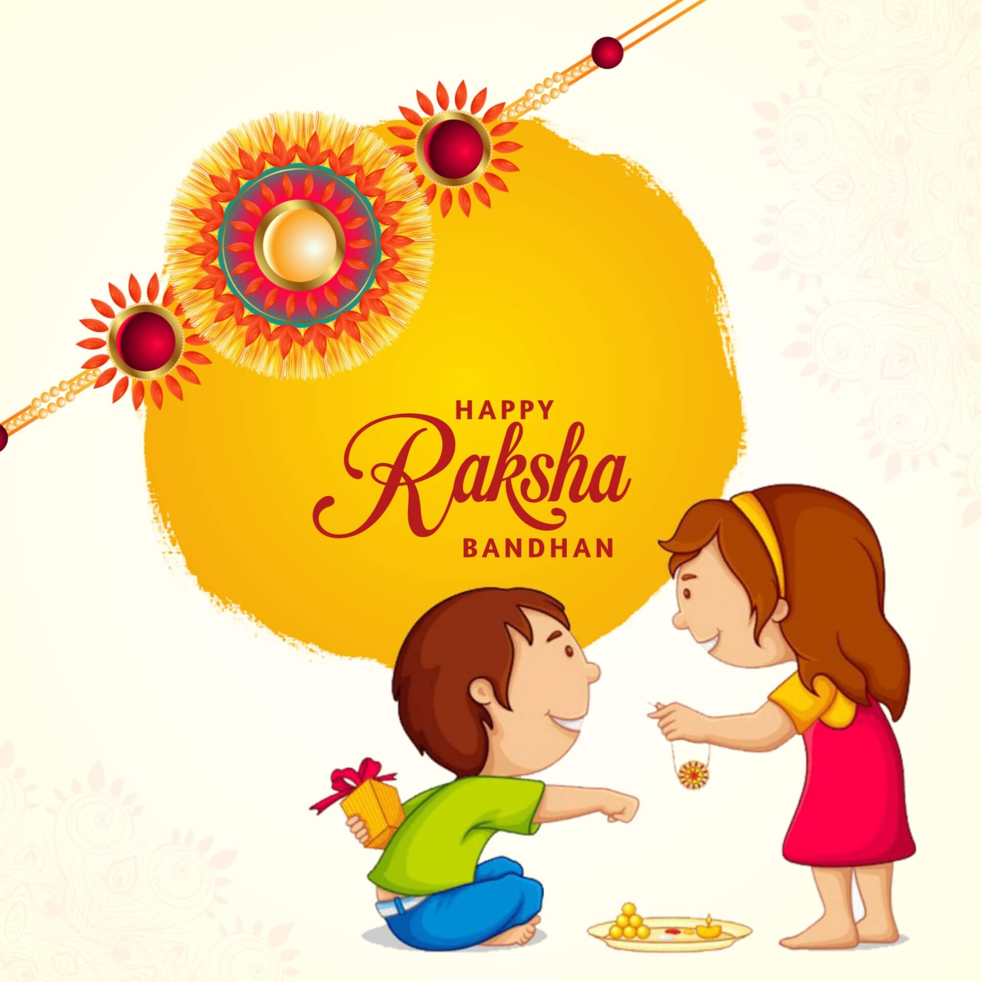 Brother and sister Happy Raksha Bandhan Image