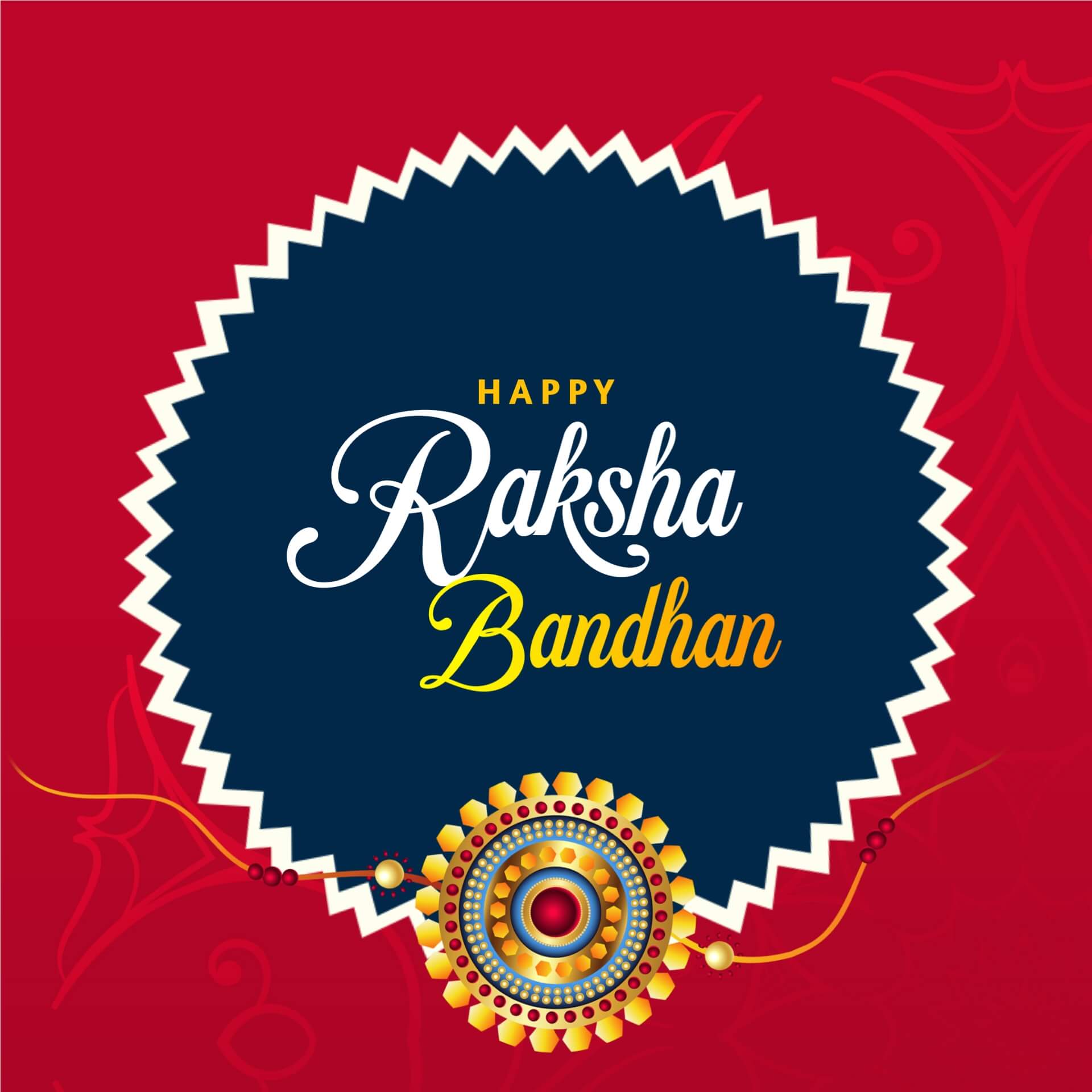 Red Background Happy Raksha Bandhan Pic