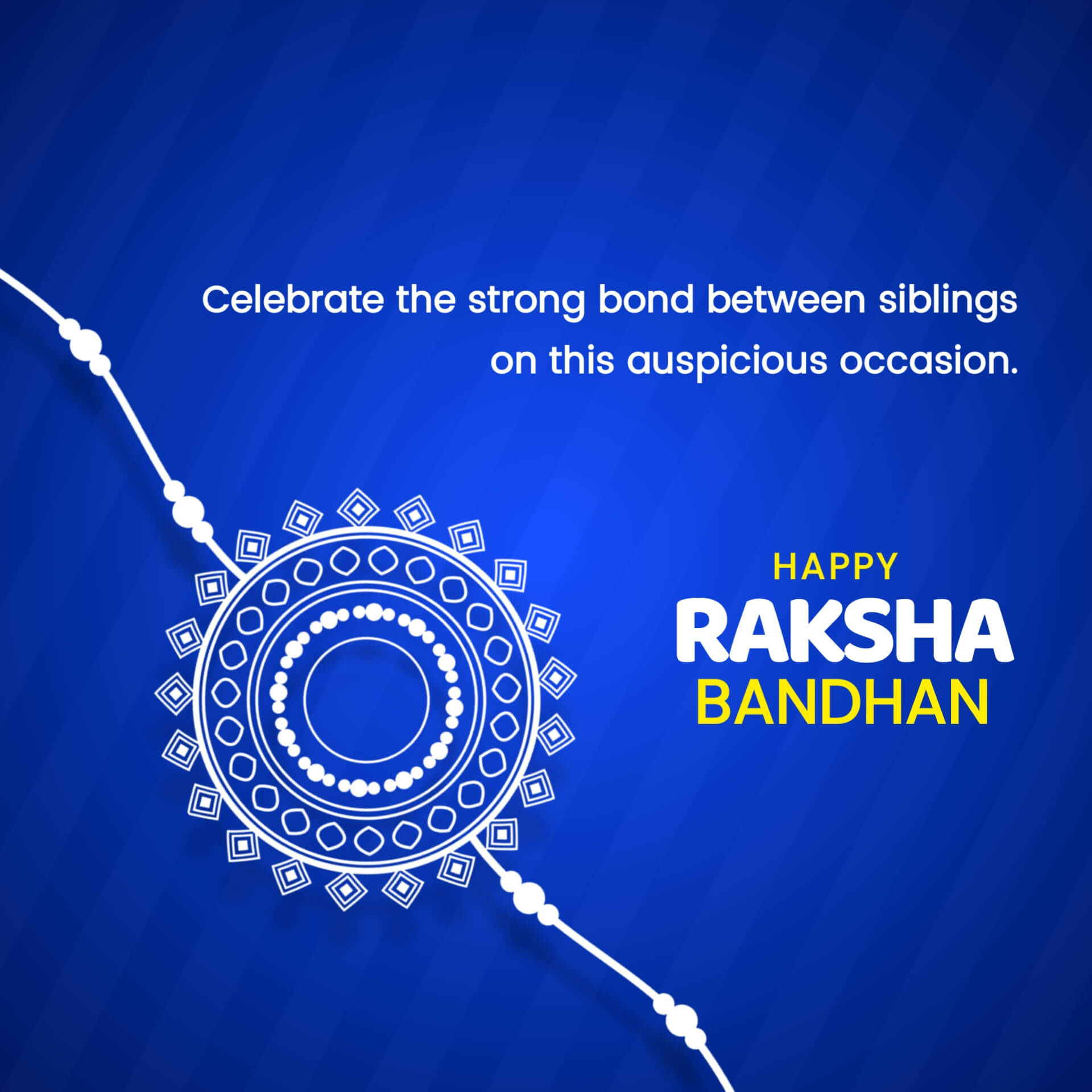 Blue Background Happy Raksha Bandhan Image