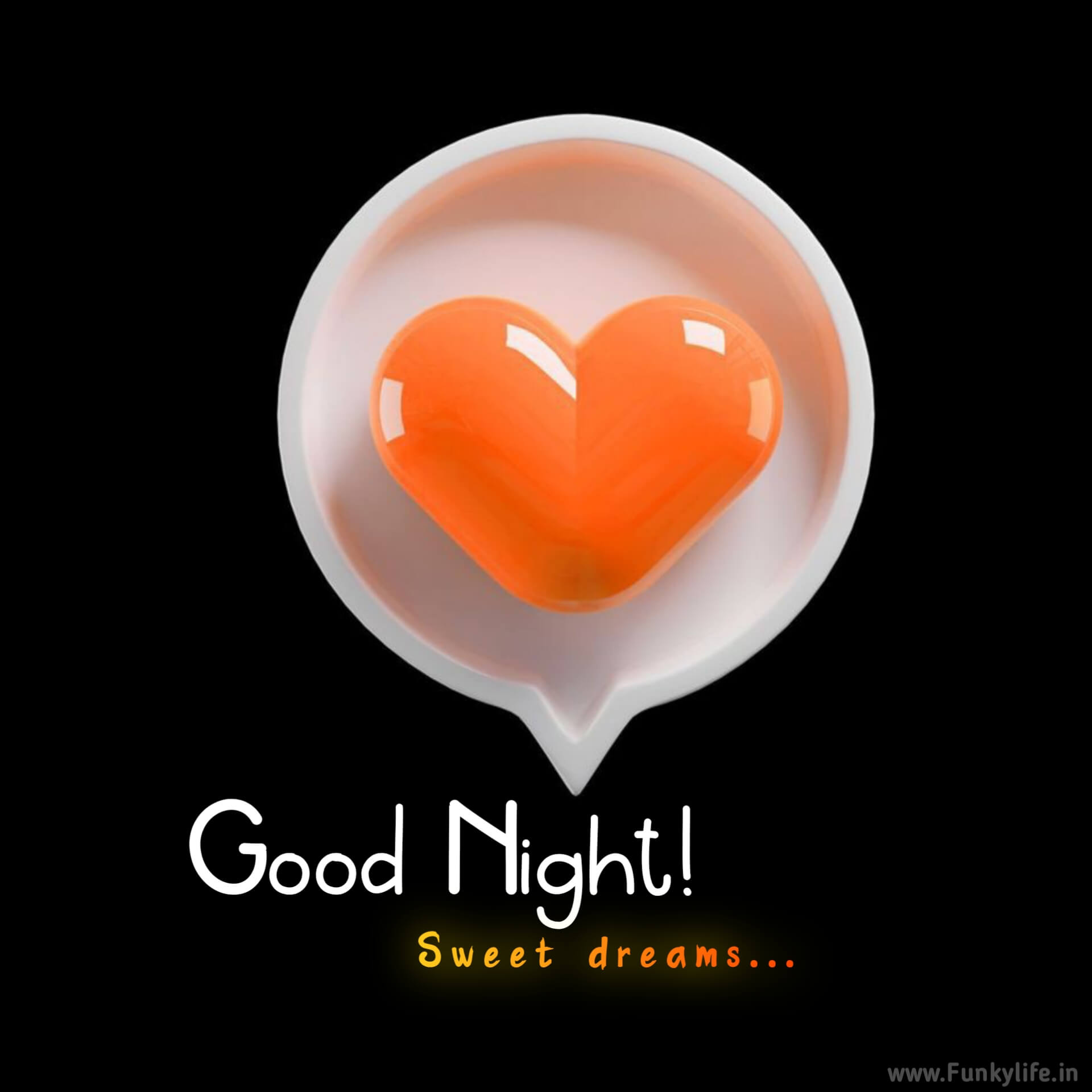 Love heart Good night image