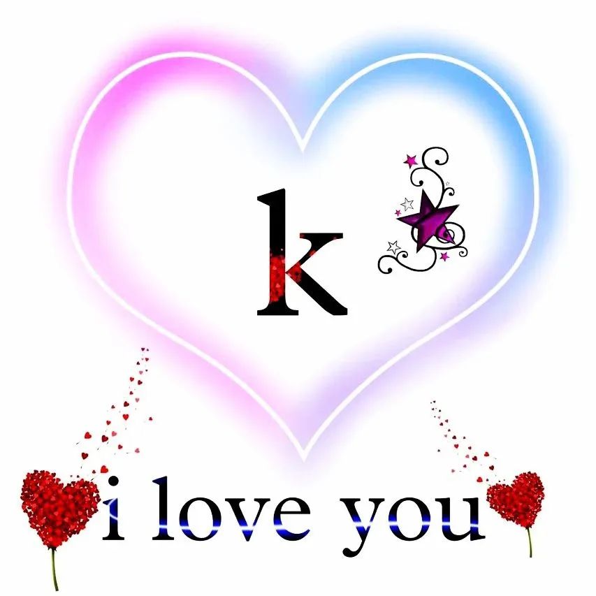 K Letter Heart WhatsApp DP
