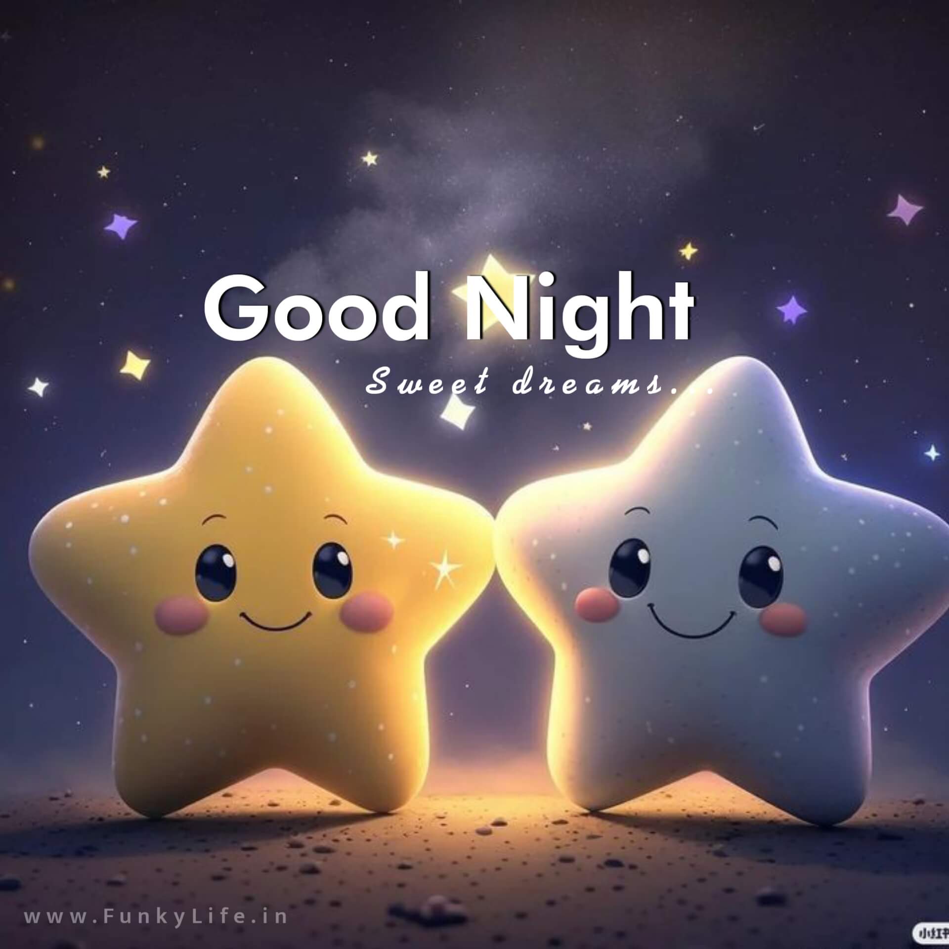 Cute stars Good Night Image