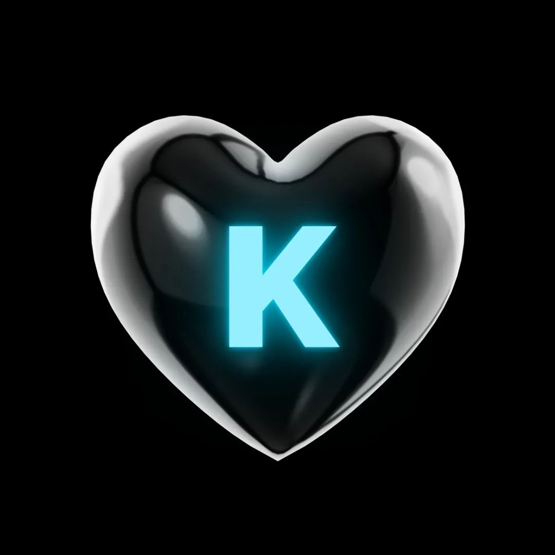 K Letter In Heart WhatsApp DP