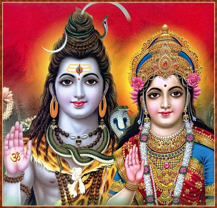 Hindu God Shiv and Parvati Photo