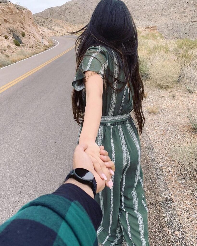 Holding girl hand Couple DP