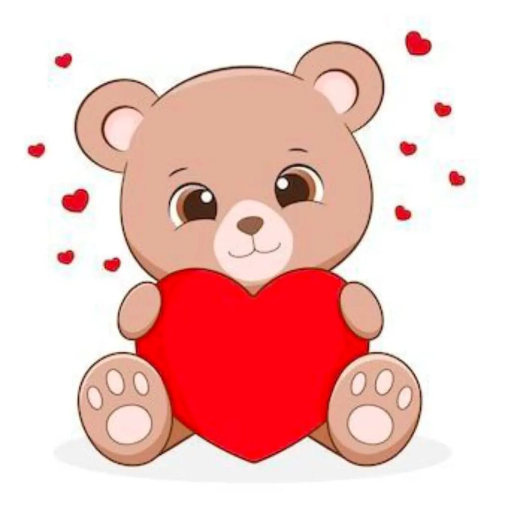 Cute Cartoon Teddy Bear DP for Couples