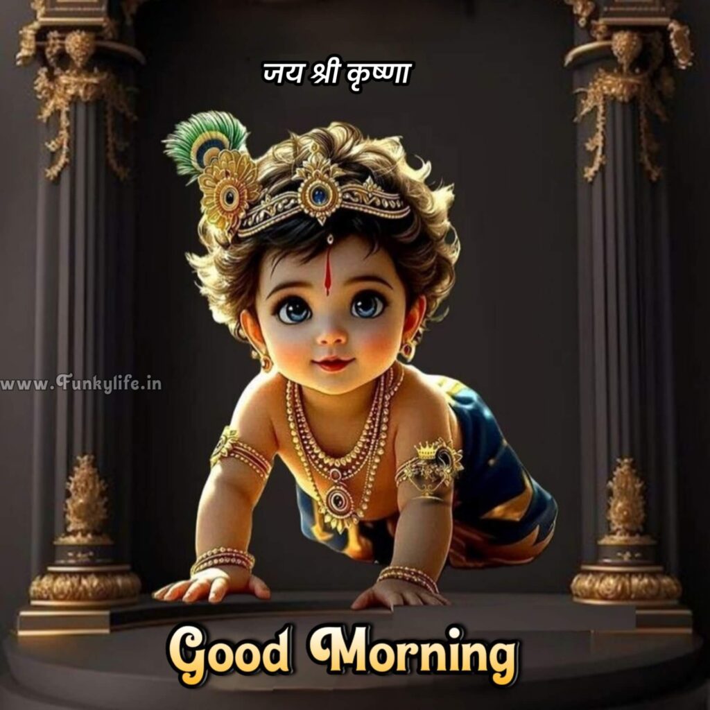 Jay Shri Krishna Good Morning Image for WhatsApp