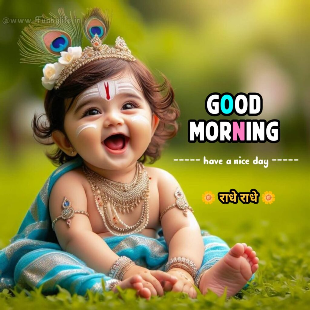 Cute Good Morning Krishna Image