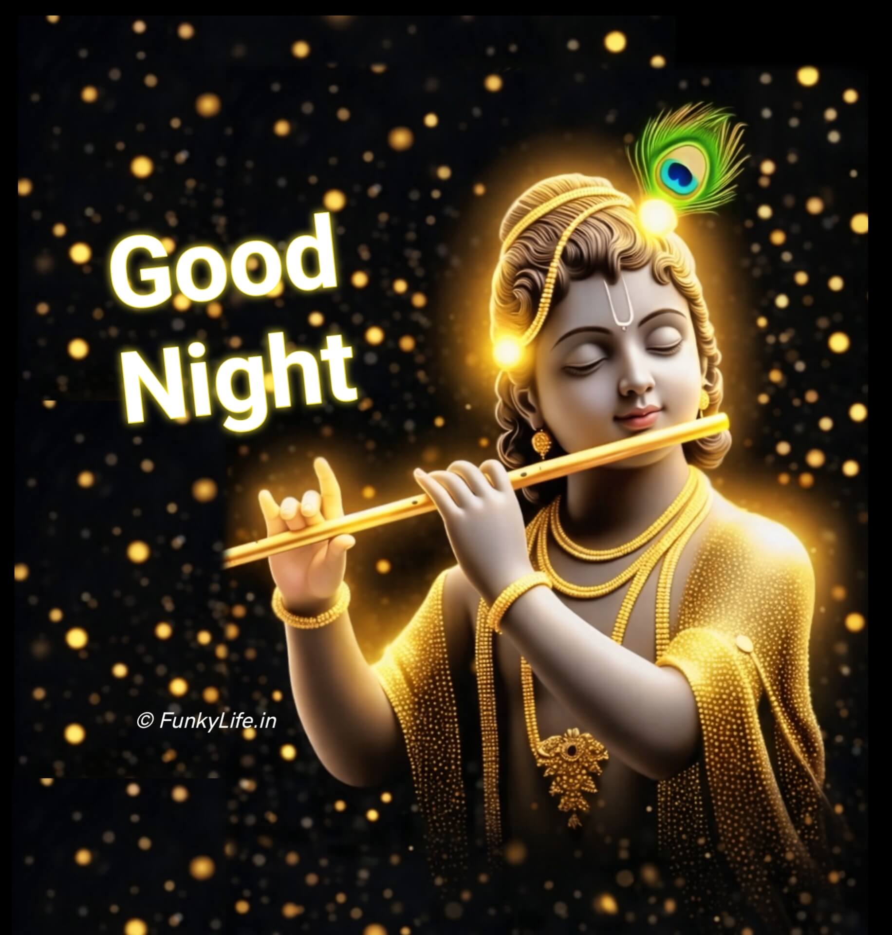 Good Night Image of God Krishna