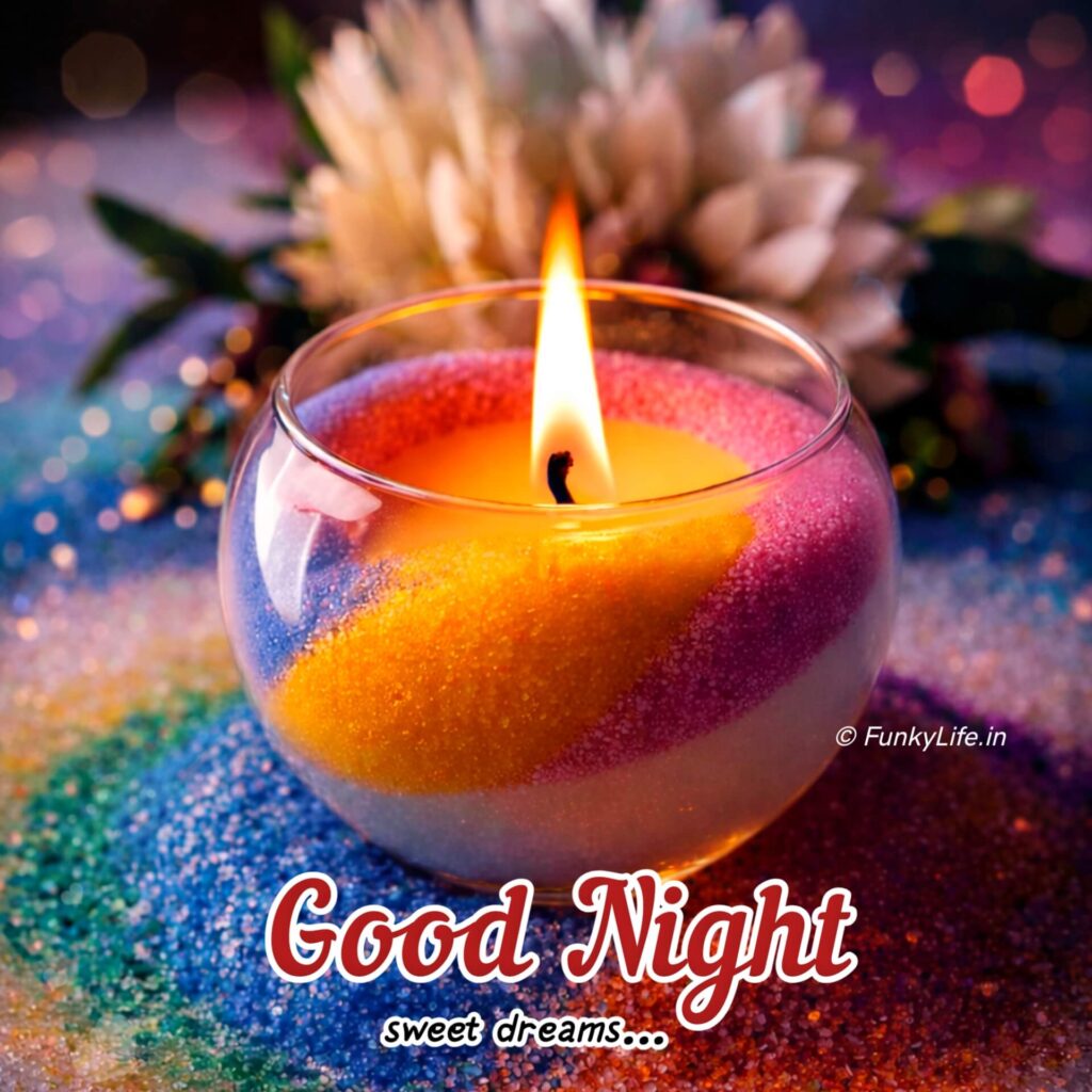 Good Night candle Image