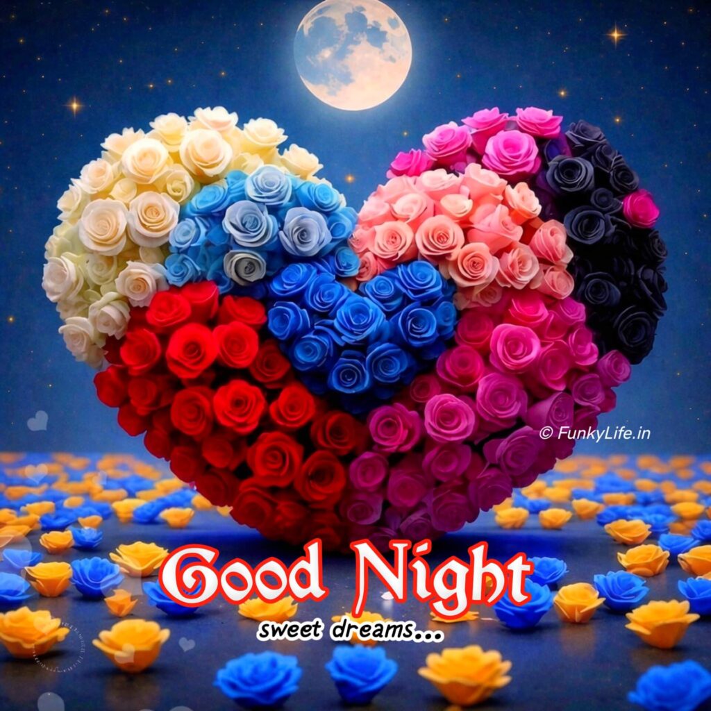 Good Night Flower Image for WhatsApp
