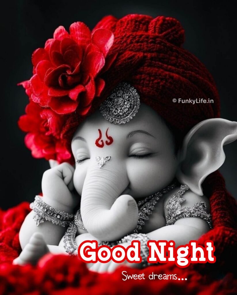 God Ganesha Good Night Image for WhatsApp