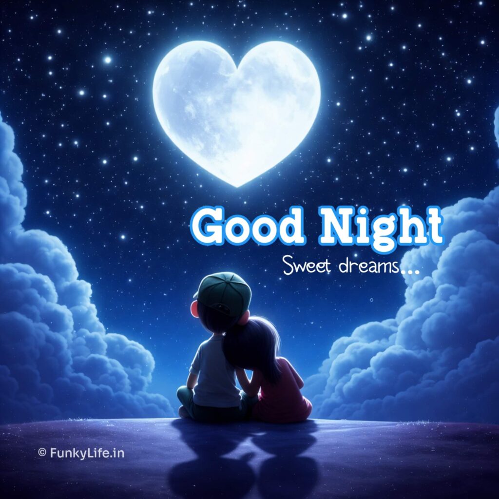 Romantic Blue Sky Good Night Image