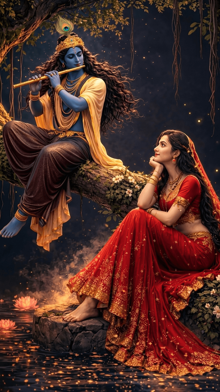 DARK Radha Kishna Ji Wallpaper