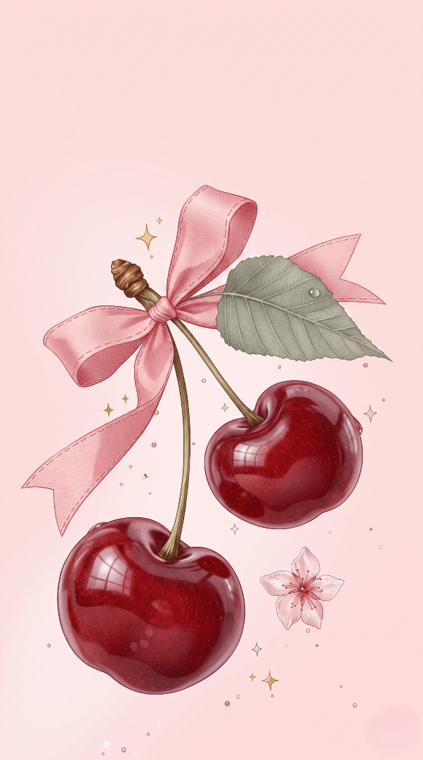 CHERRIES  & GREY PATTE IMAGE 8K