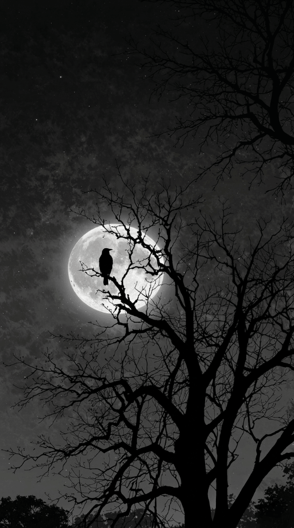 MOON & BIRD WALLPAPER