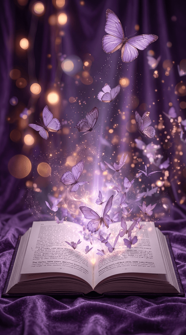 BOOK & LIGHT BUTTER FLY IMAGE 