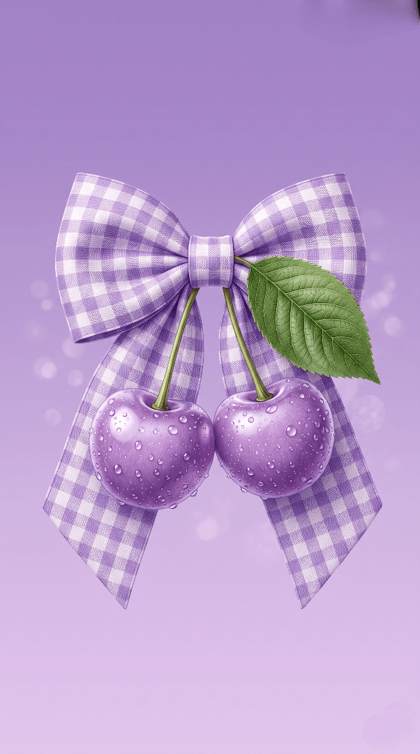 CHERRIES  & GREEN PATTE WALLPAPER 8K
