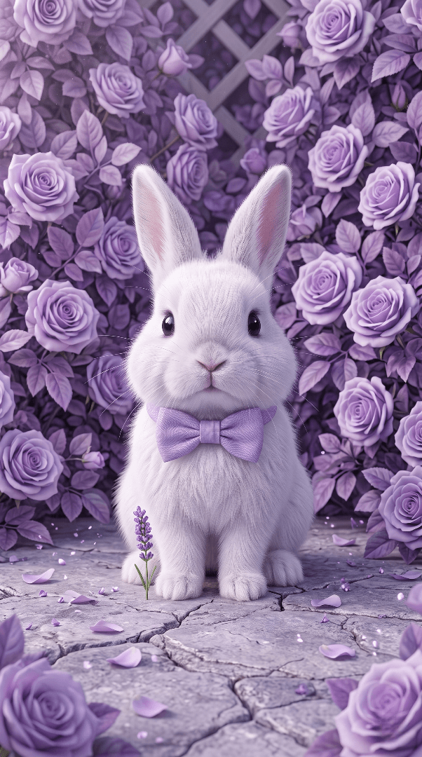 RABBIT PURPLE COLOR WALLPAPER 
