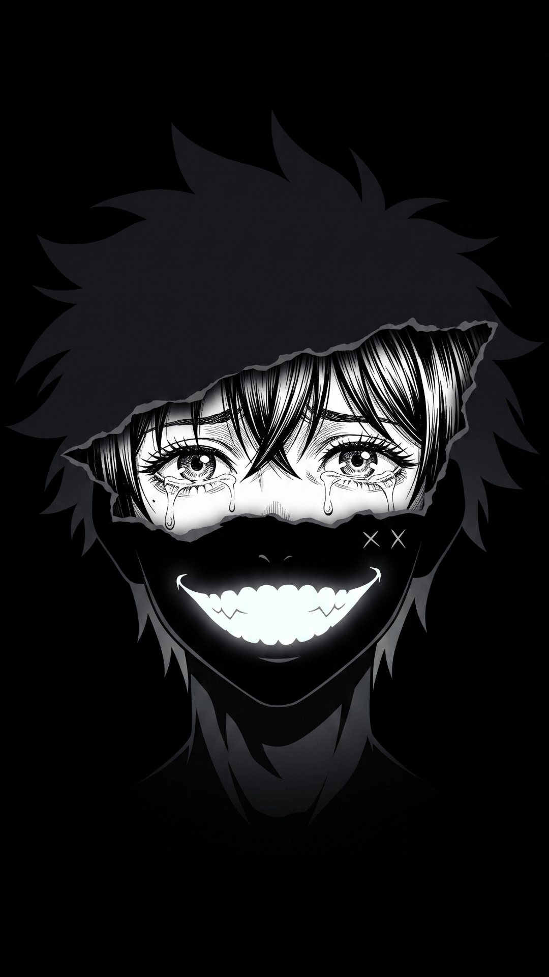 dark Black Anime wallpaper 8k