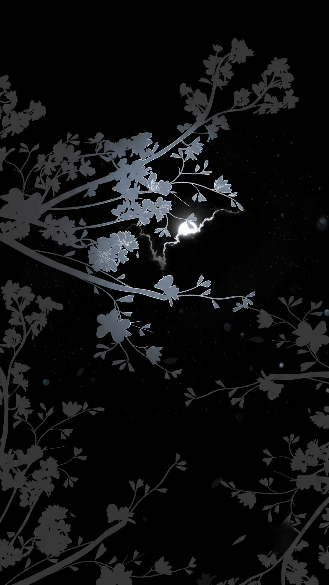 Black Minimalist Phone Screen Wallpaper