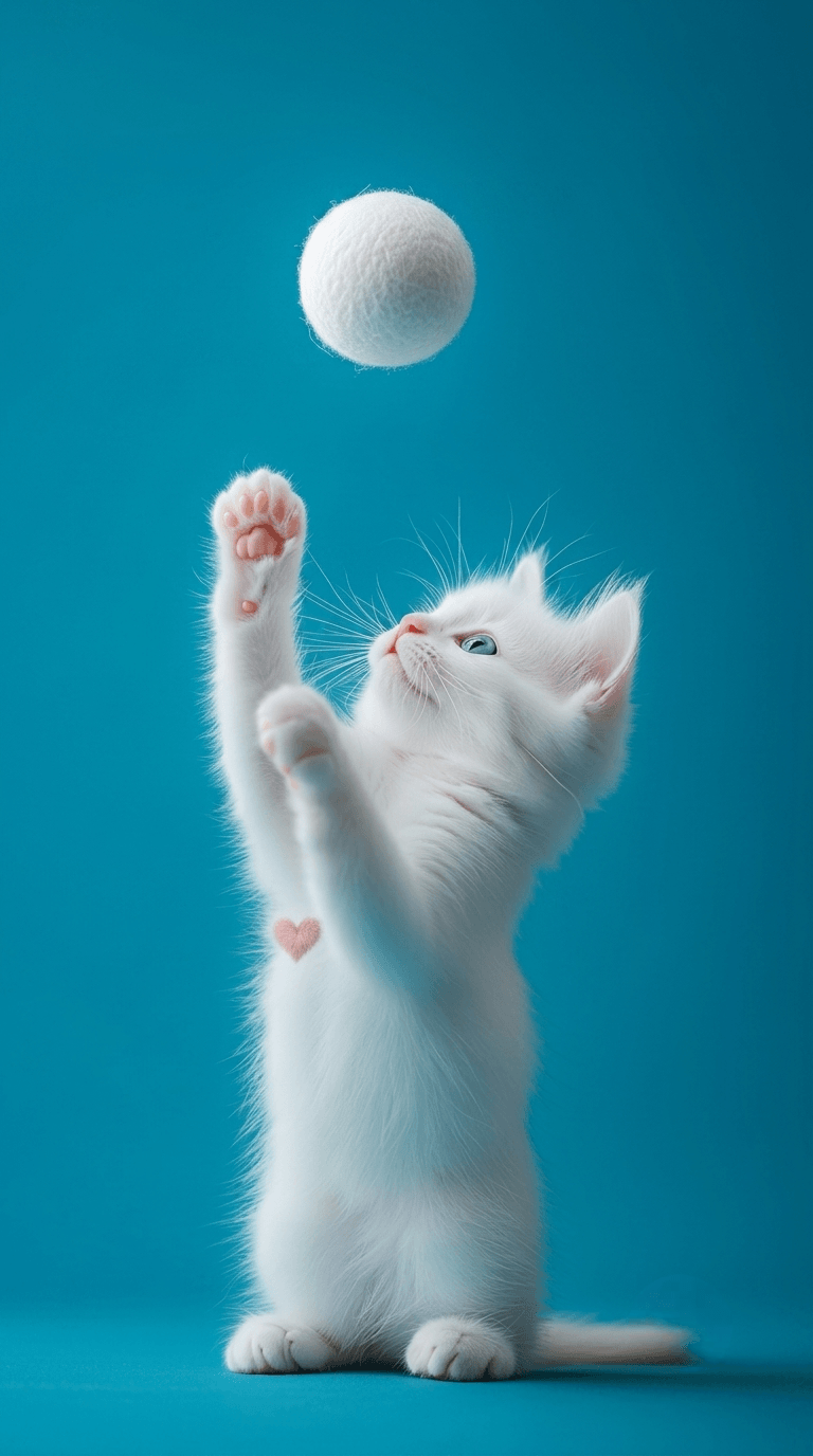 moon with cat play