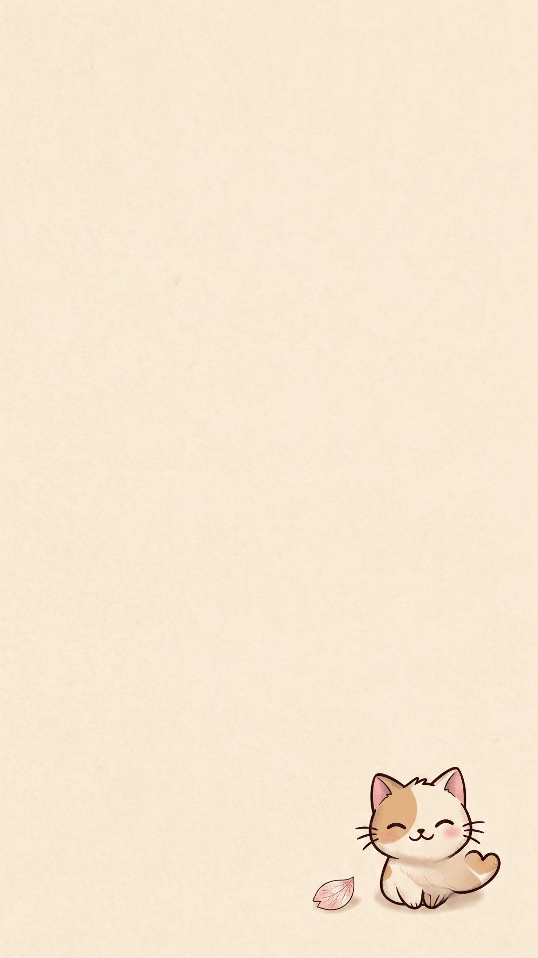 cute cat Minimalist Aesthetic Wallpapers
