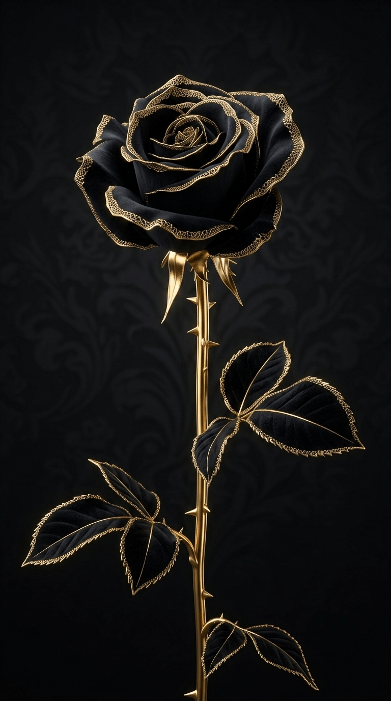 DARK ROSE WALLPAPER